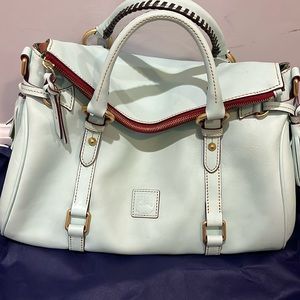 Dooney & Bourke large Florentine Satchel in pale blue/mint